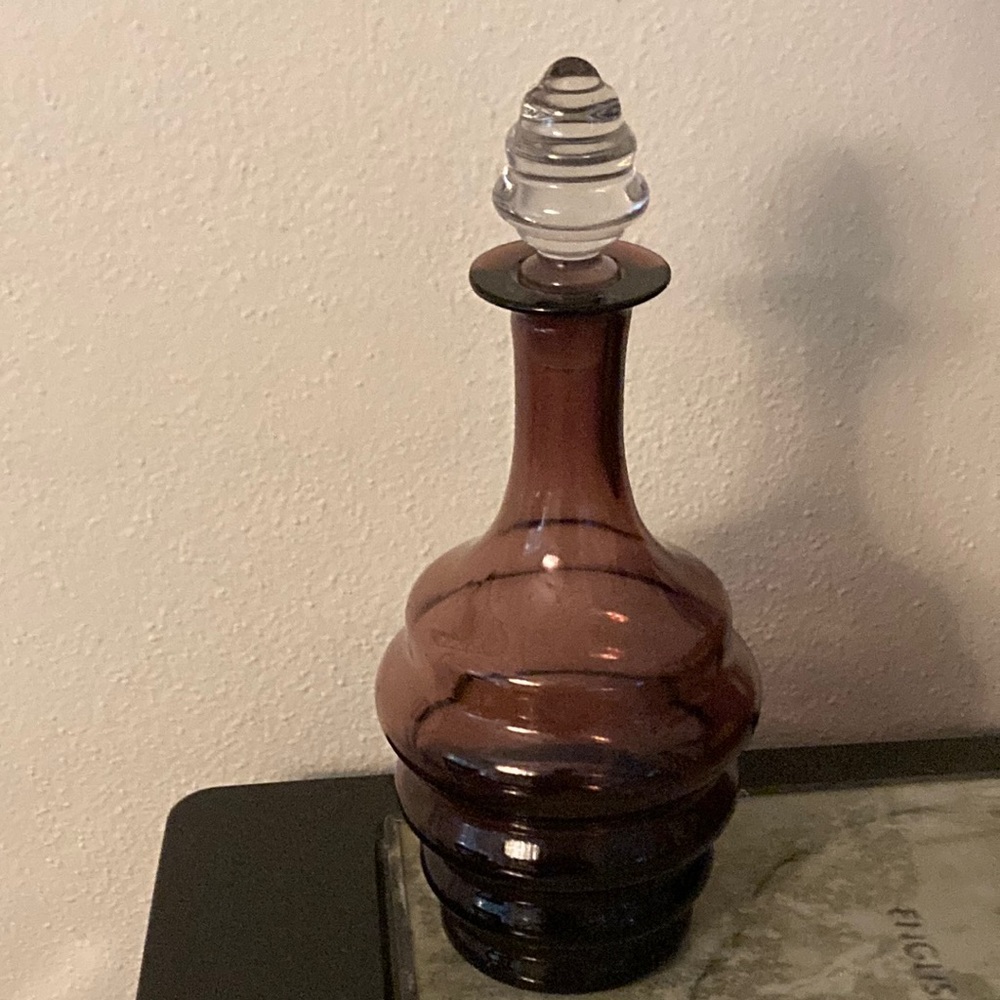 Vintage amethyst decanter